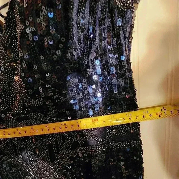 GORGEOUS BEADED SEQUIN DRESS Small 14 Great for HOCO or Special Occasion - Picture 6 of 10